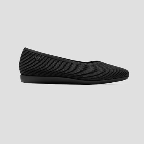 Image of VIVAIA Margot Walker Women's Flats Lightweight Square Toe V Cut Ballet Flats Comfortable Casual Water Repellent Walking Flat Shoes