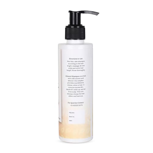 Image of Almond Shampoo for Hair Cleansing | Hydrating Shampoo for Dry, Rough & Dull Hair | Helps Cleanse Scalp, Improve Texture & Smooth Shine | Gentle Care for Fresh Feel & Manageable