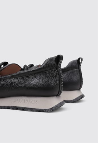 Hispanitas Para Mujer. HI254238 Mocasines De Piel Kansas Bolero Negro (39), Plano, 1 A 3Cm, Ninguno, Casual - 5
