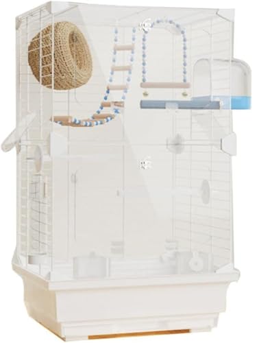 クリアアクリル鳥かご 鳥籠 インコ セキセイインコゴザクラインコオカメインコ鳥籠 とりかご インコ 移動用 高さ62.5cm 鳥かご 鳥ケージ 中小型バードゲージ 鳥小屋 組立式 耐久性は優れています通気性は インコ オウムケージ オカメ ブランコ付き フ