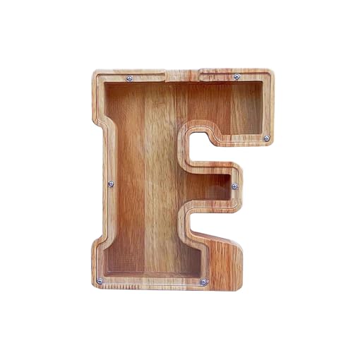 Hucha de Madera con Forma de Letra para Decorar el Dormitorio y Aprender a Ahorrar 8