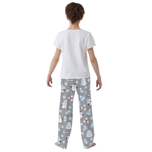 Boys' Pants Christmas Cute Penguins Skates Long Bottoms Jogger Pants Elastic Waist Trousers with Pockets S-XL3