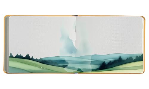 Cuaderno para acuarela que no se ondula con papel 100% algodón grueso de 24 hojas 2