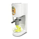 Gelatiera Commerciale for Spaghetti da 80 W, Estrusore for Pasta di Gelato con 4 Stampi, Uscita 20-30 L/h, Capacità di 420 Ml for Pasticcerie, Bar(White)