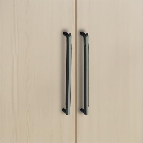 Image of 6 Inch Premium Cabinet Handles Zinc Alloy Material, 1341 Graphite Grey with Black, Durable Drawer Pulls for Kitchen Cabinets, Cupboards, Wardrobes & Furniture Hardware - Pack of 10