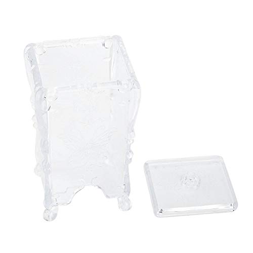 Preisvergleich Produktbild Dekaim Cosmetic Organizer Make-up Baumwolle Nagelentferner Pad Tupferhalter Beauty Aufbewahrungsbox(klar)