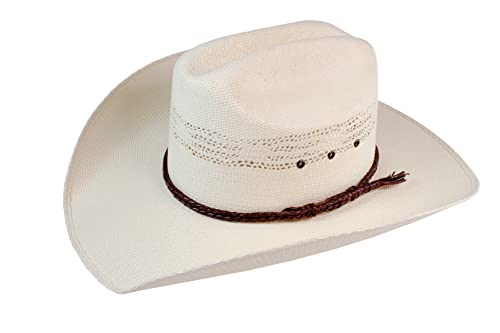 Badgery Belts Cowboy Hat Band - Western 4 Plait Double Round Style Kangaroo Leather Hand Braided - Adjustable Cowboy Hat Band For Men And Women - Ideal Gift For Owners Of A Straw Hat Or Leather Hat. #TOP2