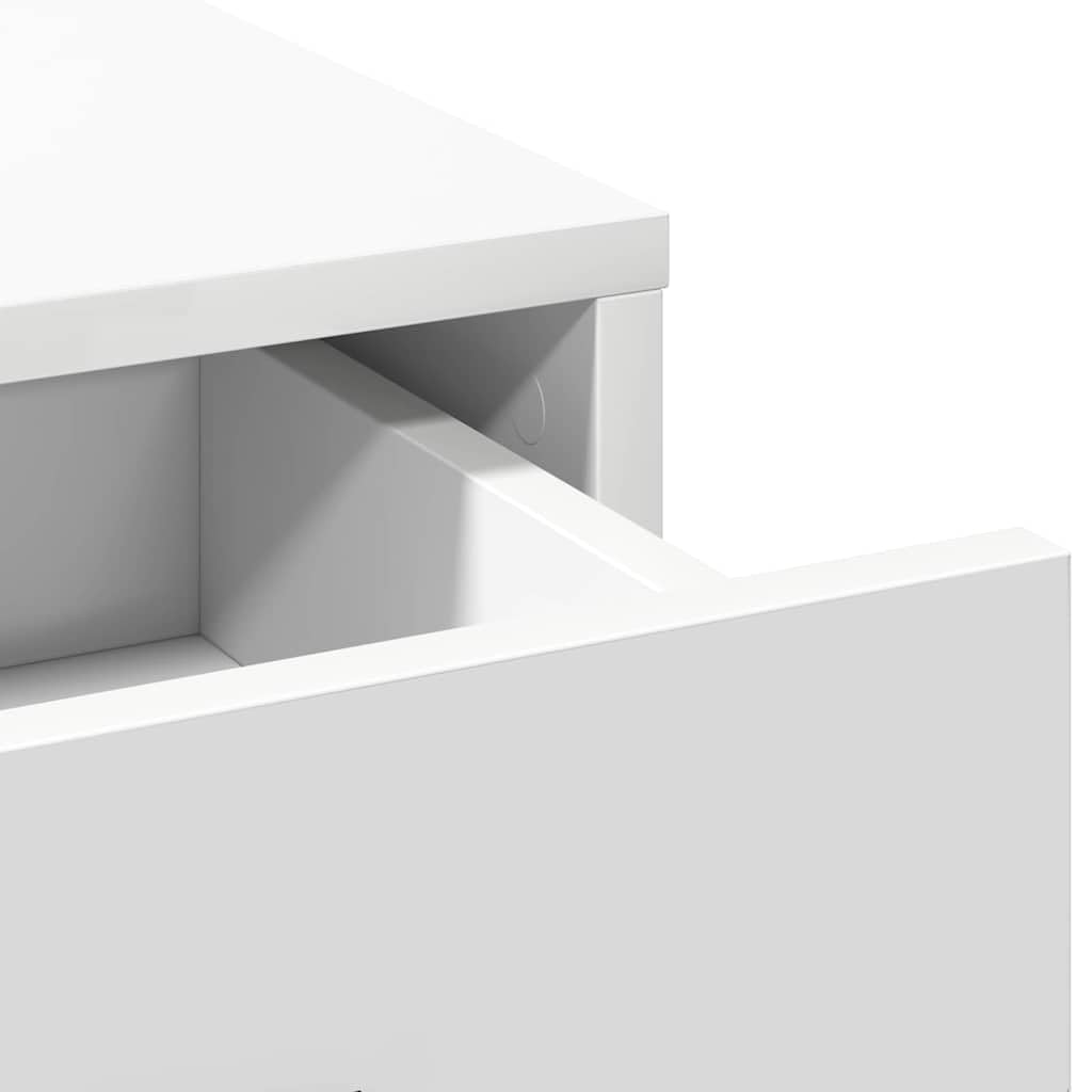 vidaXL Haut Armoire Blanc 40 x 41 x 135 cm Bois d'ingénierie, Cabinet de Salle à Manger Moderne, Haut de Gamme, Espace de Rangement, Meuble Durable, Finition Mate