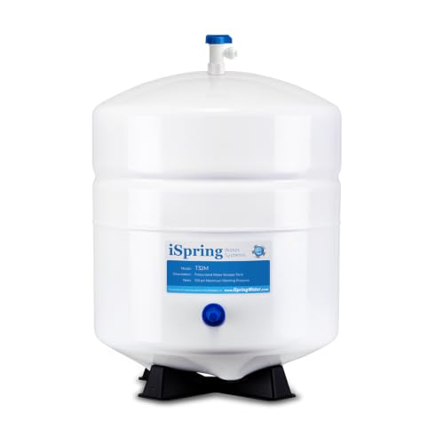 Image of iSpring T32M Pressurized Water Storage Tank with Ball Valve for Reverse Osmosis RO Systems, 4 Gallon