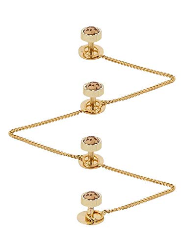 Brass Kurta Buttons with Diamond Crystal and Chain for Men and Women TSSPKURTA1971