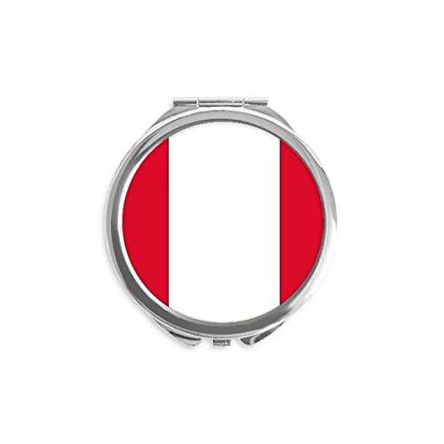Miroir rond drapeau Pérou de poche pour corriger votre maquillage n'importe où