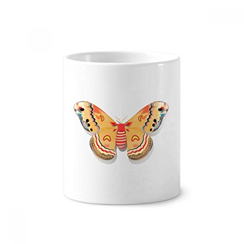 Porte-céramique brosse à dents papillon chinois orange tasse blanche 350ml