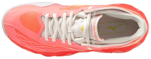 Mizuno Tênis feminino Wave Enforce Tour Ac, Coral doce - branco neve, 41