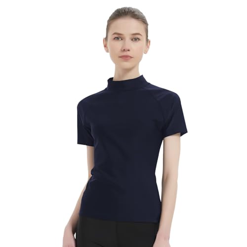 Amazon.com: TERODACO Womens Rash Guard UPF 50+ Mock Turtleneck