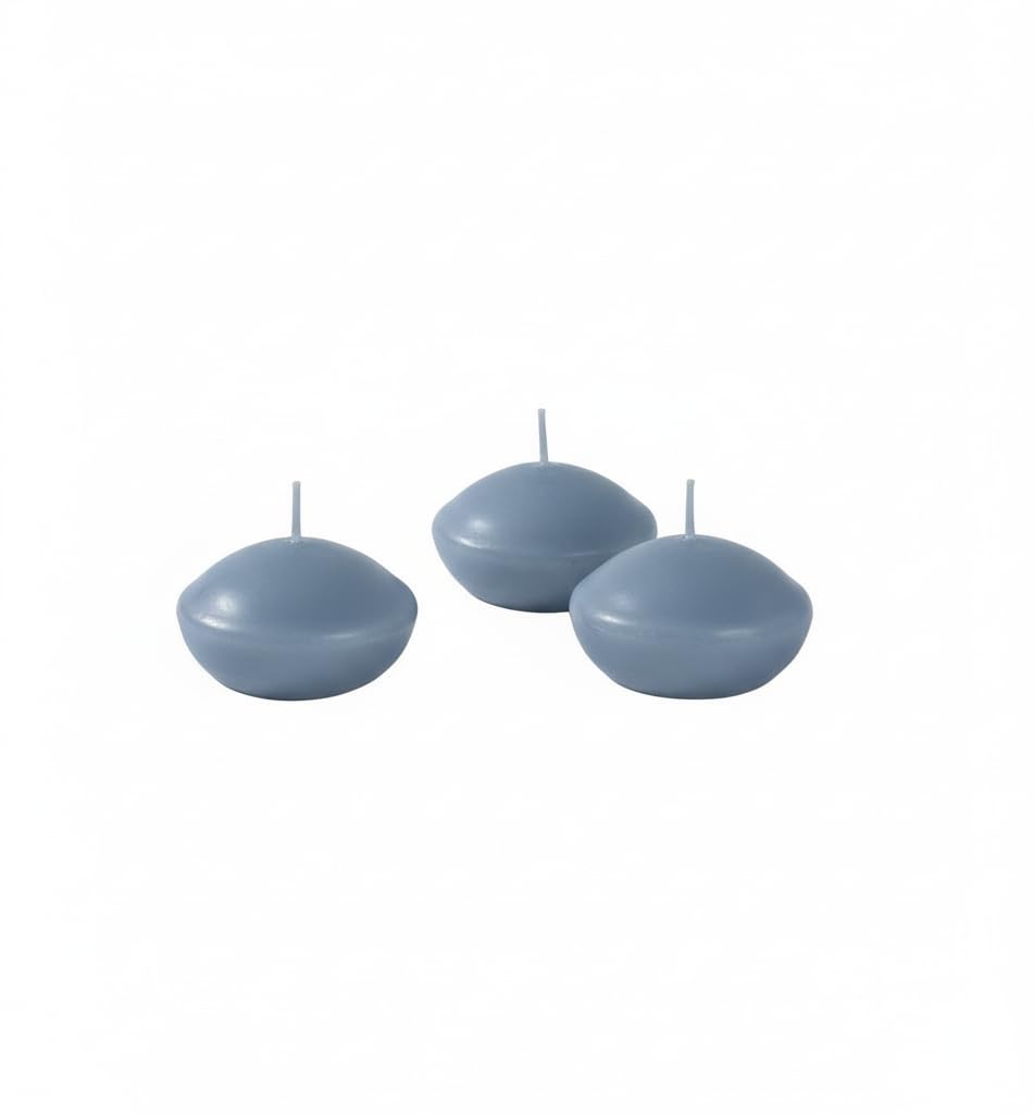 Pływające świece Ø 4,5 cm h. 2,7 cm 20 sztuk - Dusty blue