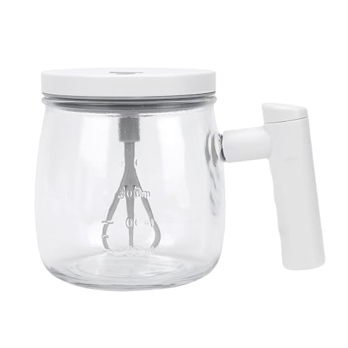 OPPWONG Taza Mezcladora Eléctrica de 400 Ml, Taza de café con Agitación Automática de Vidrio, Licuadora de café con de Agitación Magnético Eficiente, Ideal para, Leche, Proteína en Polvo y Viajes de