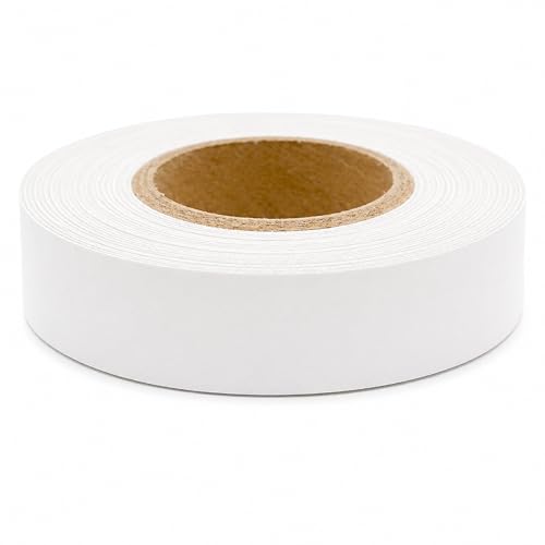 ChromaLabel 1/2 Inch White Labeling Tape, Write-On Clean Remove Color Coding Roll, 500 in, Removable for Lab, Office, Classroom, Retail and Inventory