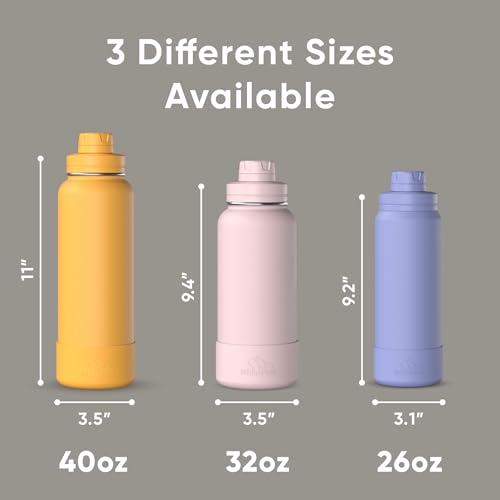 Hydrapeak Botella Deportiva Aislada de Agua 26oz con Tapa Chug, Antiderrames, Conserva Bebidas Frías 24 Horas y Calientes 12 Horas, Acero Inoxidable Premium (26oz, Piedra) miniatura 5