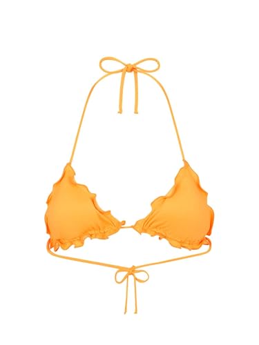 Soutien-gorge bikini ME Fui triangle orange, la coupe froufrou idéale