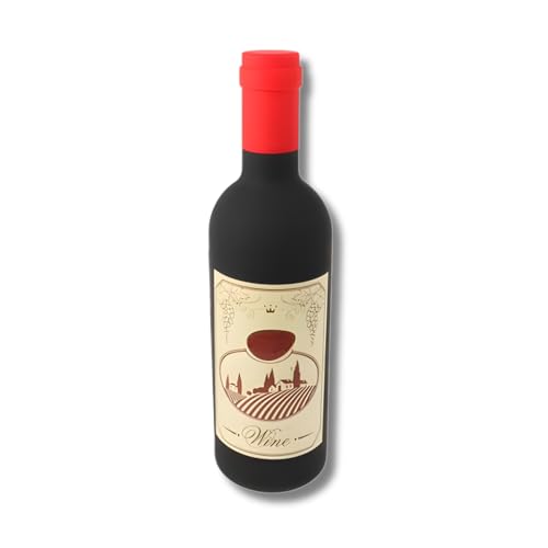 Kit para Vinho 3 Peças em Estojo Formato Garrafa 24cm – Abridor, Anel Antigotas e Tampa de Silicone para Áreas Gourmet e Uso Doméstico