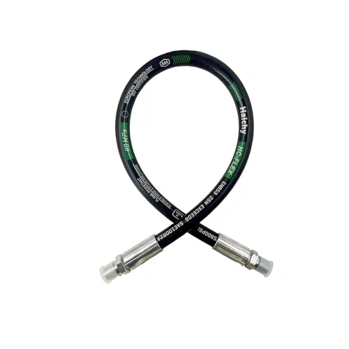 Image of Haichy 15611-06-06-24 Hydraulic Hose 3 /8 inch Hydraulic Hose with Male NPT X Male NPT, 24 inch Long, 4785 PSI