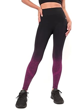 Seamless Ombre Tights | Anti-Chafing | High Waist | Workout Leggings for Women| 4-Way Stretch | Squat-Proof | Anti Slip | Active Wear for Women | Sports Leggings