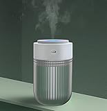 Humidifier Portable Mini Humidifier, QIAODIREN 250ml Ultrasonic Humidifier with 7 Colors LED Light, Quiet Operation & Auto Shut-Off, Large Capacity Battery, Two modes, for Baby Room / Office / Car Travel