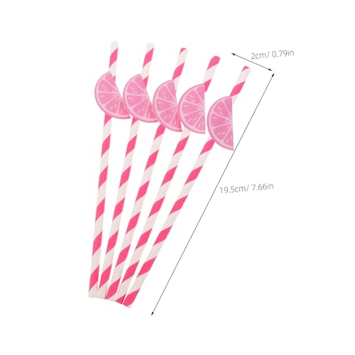 30 pitillos de papel multicolor KOMBIUDA 19.5 cm miniatura 2