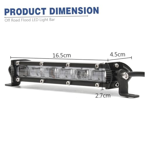 AKOOSY 対応防水単列ドライビングライト アルミ合製 トラック オフロード車用フォグランプ ワイドビーム耐久作業灯