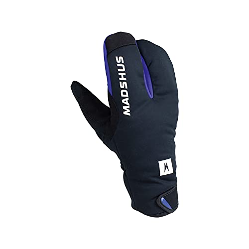 K2 Madshus Unisex – Erwachsene Handschuhe ENDURACE Splitt MITT Glove — Black - Blue — 18F4205