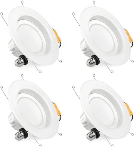 SGL 6 Inch Dimmable LED Downlight, 13W (100W Replacement), 3000K Soft White, 1050Lm, Retrofit LED Recessed Lighting Fixture, LED Ceiling Light, 4-Pack