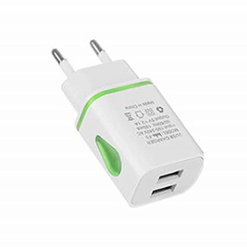 Générique Chargeur Portable Sans Fil Goutte d'eau Glowing Dual USB Smartphone Charger Wall Mount Portable Mobile Phone Fast Charger Chargeur Portable Ordinateur (Green, One Size)