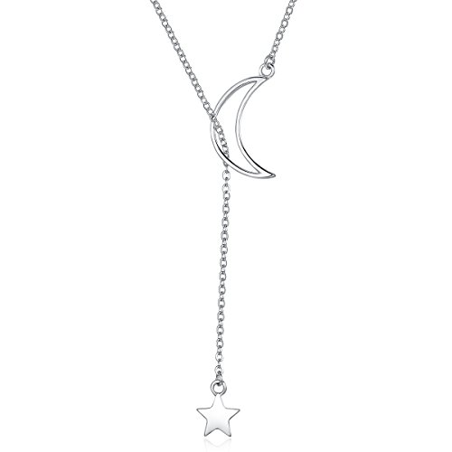 Collier lariat croissant de lune argent 925 pour sublimer vos décolletés