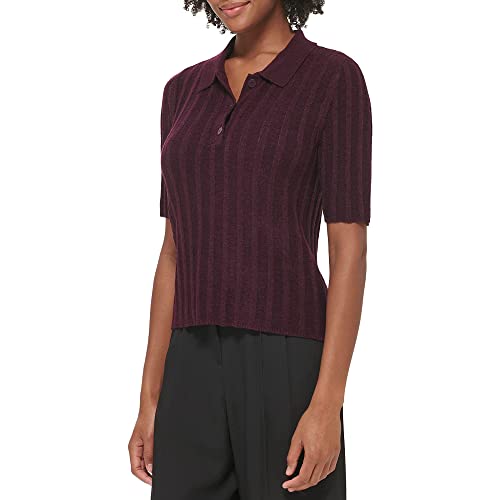 Image of Calvin Klein Short Sleeve Text Polo Sweater