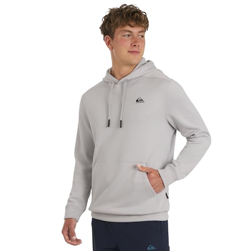 Quiksilver Men's Regular Fit Active Performance Heavyweight Jacquard Mesh and Polar Fleece Pullover Hoodie, Micro Chip, Small by Quiksilver - Used condition - US$20.64