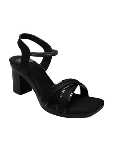 Image of Selfiee Cross Strap Block Heels Perfect for Every Occasion, Elegant Party Heel Sandals for Women & Girls