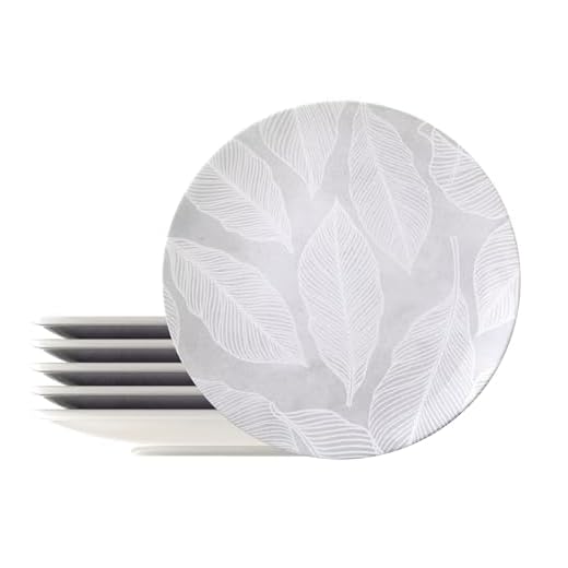 Kit Prato Raso Tramontina Arbo em Porcelana Decorada 25 cm 6 Peças