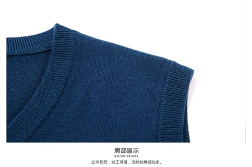 Dcvmvmn Men' Thickened Wool Knitted Vest Classic Business Casual Fashion Solid Color Sleeveless Formal Vest Pullover2