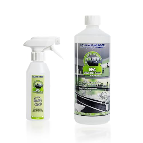 Das Blaue Wunder EINER FÜR ALLES (EFA) Universalreiniger 1000 ml, Allzweckreiniger Konzentrat, materialschonend, Fettlöser für Küche, Bad, Garten, Auto