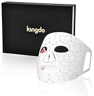 kingdo 4-Colors LED Face Mask With 100 LEDs - Near Infrared, Blue & Red Light Therapy for Face, LED Face Mask Light Therapy…