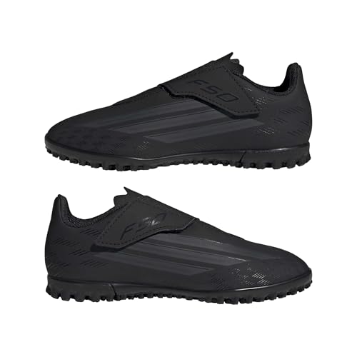 Adidas Unisex - Bambini E Ragazzi F50 Club Velcro Turf Football Shoes Kids, Core Black/Grey Six/Core Black, 26 Eu - 8