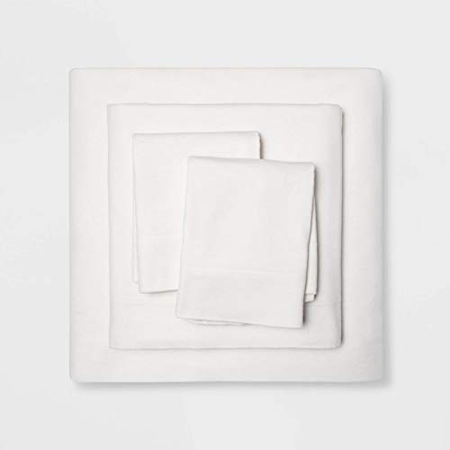Twin Holiday Solid Flannel Sheet Set 