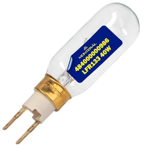 MONTERAL Ampoule pour Refrigerateur LFR133 230/240V 40W avec le Code Original 484000000986 pour Whirlpool