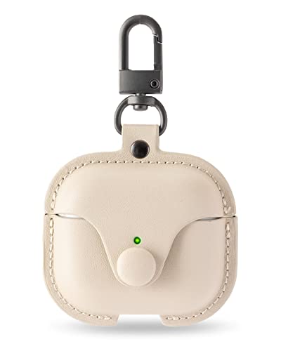JAC Airpods ��R�����pPU���U�[�P�[�X ������ �O��LED�����v�������� �S�ʕی� �ϏՌ� ���C�����X�[�d�Ή�(Airpods��3����, Grege)