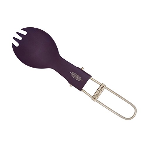 Spork en titane pliable Vargo lavande, couvert haut de gamme durable