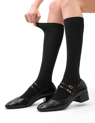 HUE Women's Soft Opaque Knee High Socks (Pack of 3)4