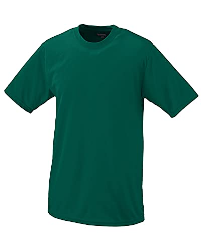 Dark Green, Adult 3XL Performance Wicking Moisture Management Short Sleeve Cool & Comfortable Crewneck Shirt