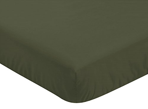 Sweet Jojo Designs Solid Dark Green Baby Or Toddler Fitted Crib Sheet For Woodland Camo Collection #TOP2