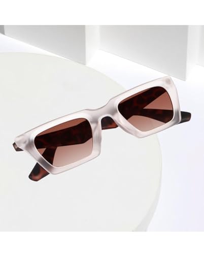 Image of Retro Vintage Rectangilar Thick Abstract UV-Protected Sunglasses For Men And Women