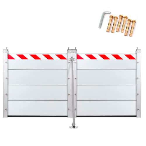 Barrera contra inundaciones de aluminio YQISHI de 140x40cm para puertas de garaje